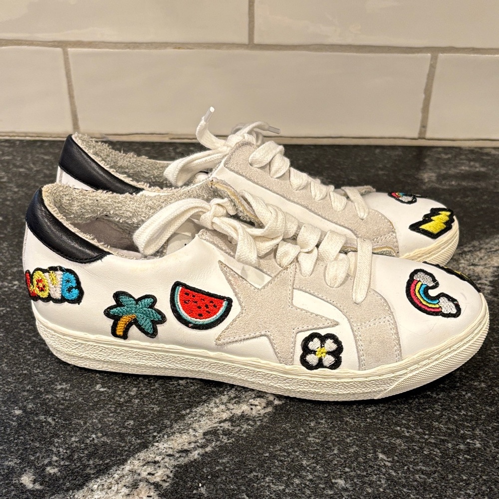 Méliné Designer Embroidered Low-Top Sneakers – Size 36 (US 6) – Made in Italy